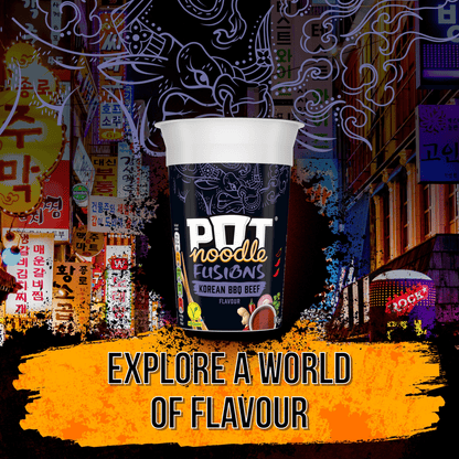 Pot Noodle Fusions Instant Snack Korean BBQ Beef 100 g - UK Food & Drink - 8720182823397
