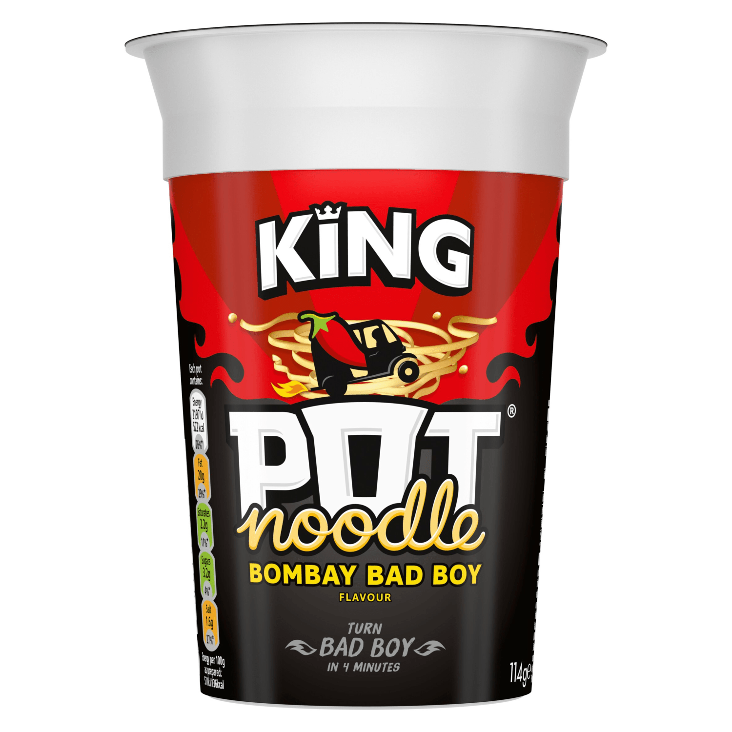 Pot Noodle King Bombay Bad Boy Flavour 114g - UK Food & Drink - 5000118203695