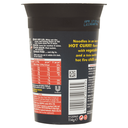 Pot Noodle King Bombay Bad Boy Flavour 114g - UK Food & Drink - 5000118203695