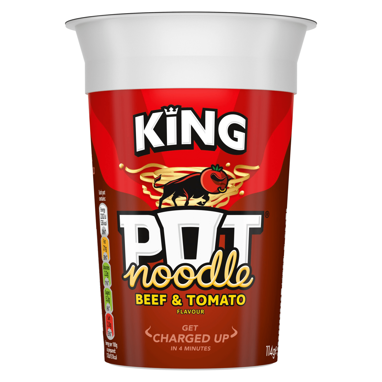 Pot Noodle King Pot Beef & Tomato 114 g - UK Food & Drink - 8722700153276