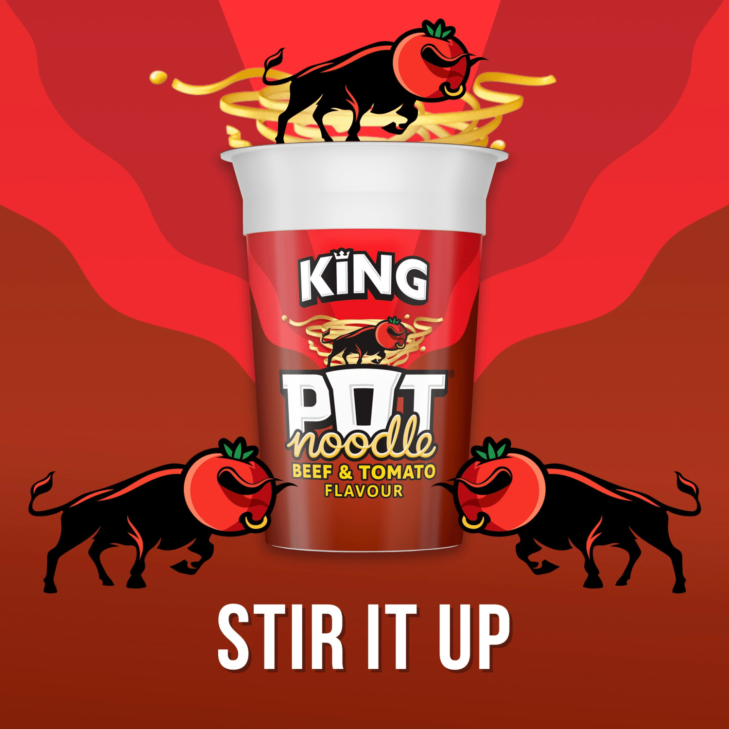 Pot Noodle King Pot Beef & Tomato 114 g - UK Food & Drink - 8722700153276