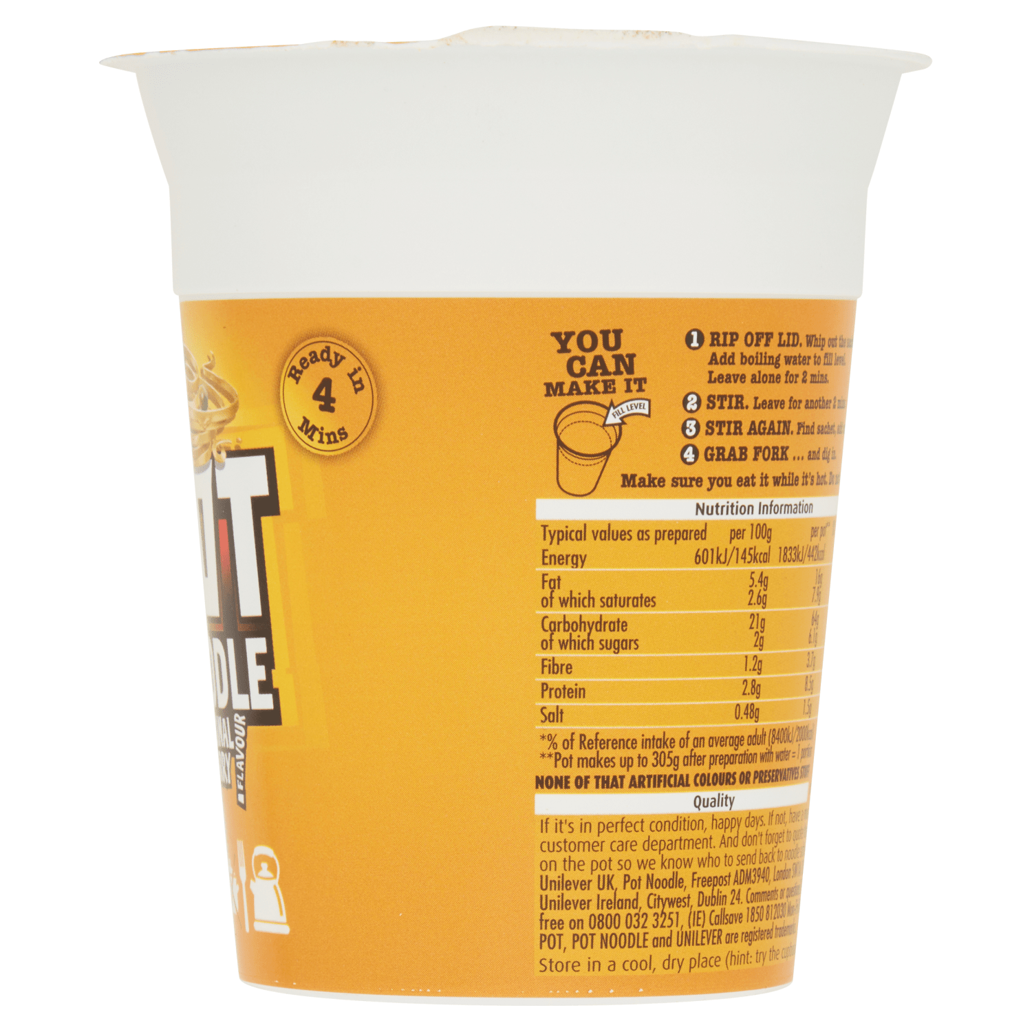 Pot Noodle Original Curry Flavour 90g - UK Food & Drink - 5000118203480