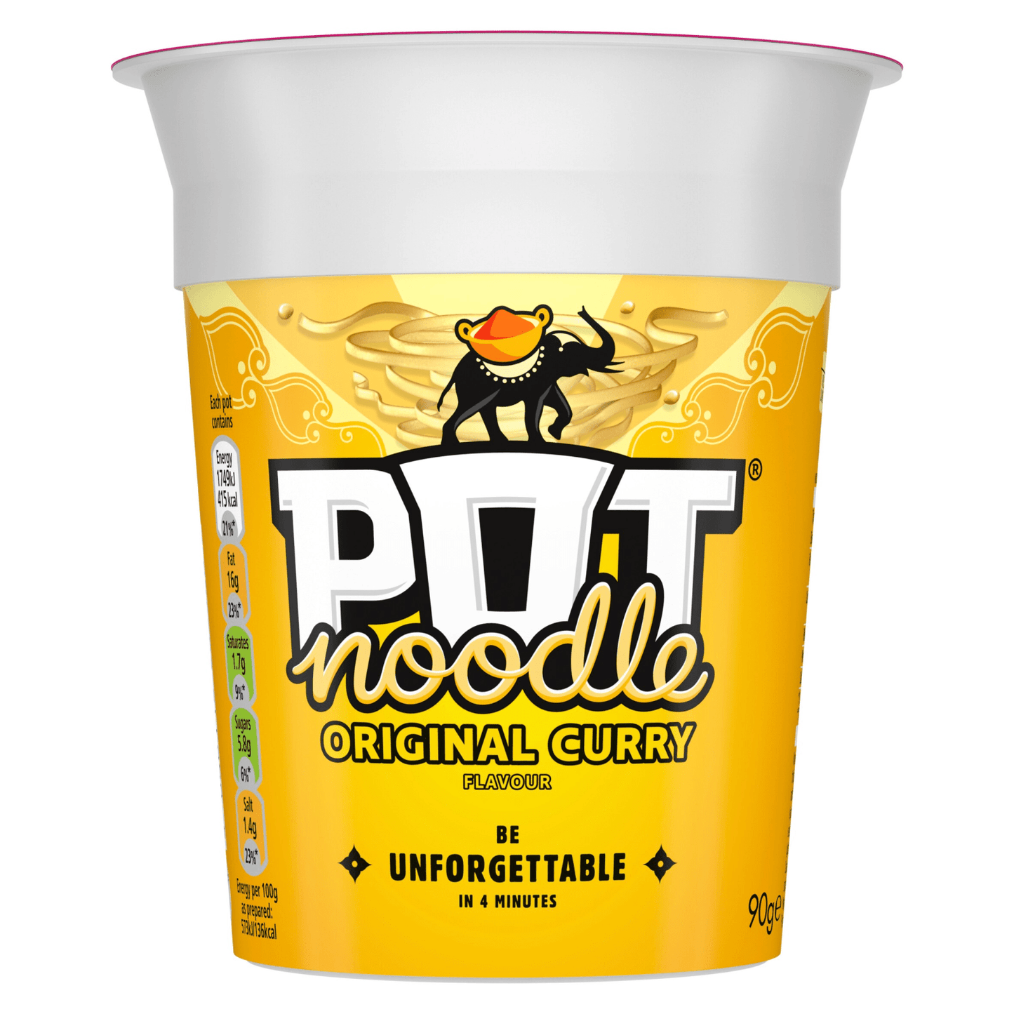 Pot Noodle Original Curry Flavour 90g - UK Food & Drink - 5000118203480