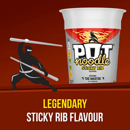 Pot Noodle Standard Pot Noodle Sticky Rib 90 g - UK Food & Drink - 8718114797977