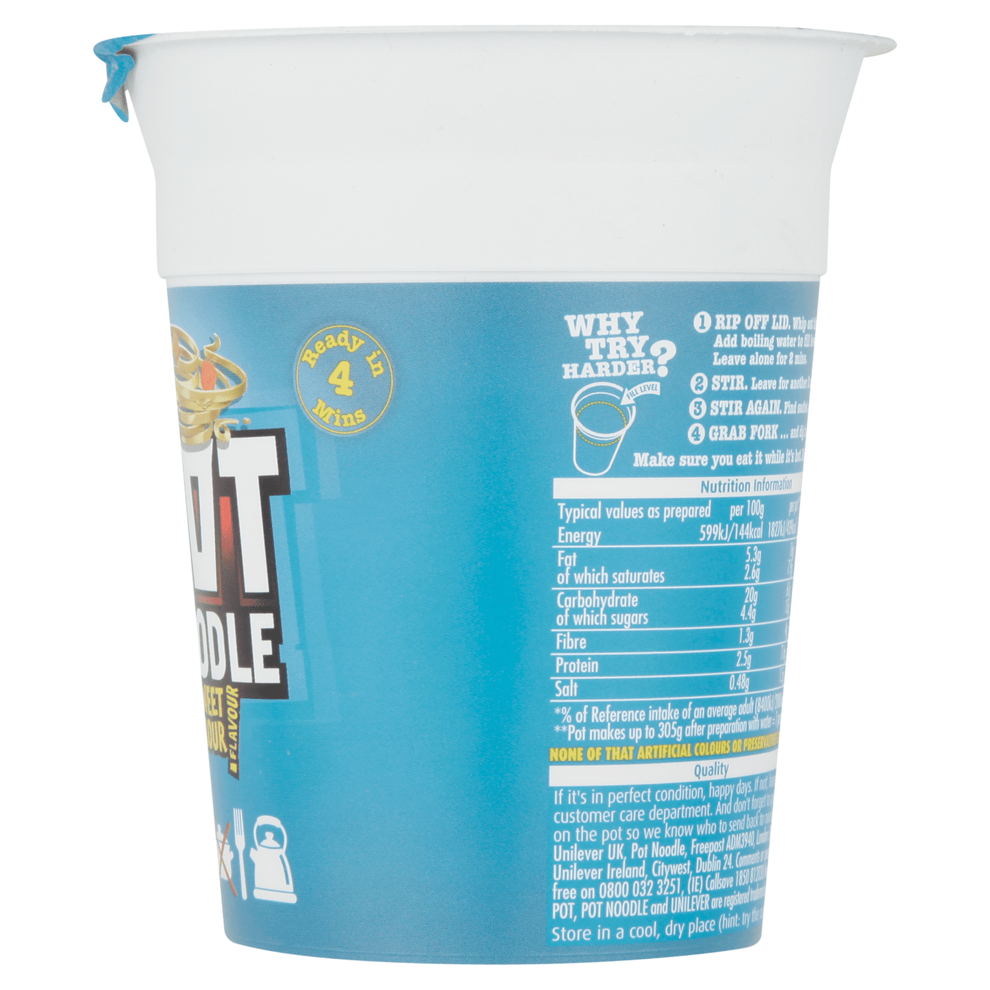 Pot Noodle Sweet & Sour Flavour 90g - UK Food & Drink - 5000118203510