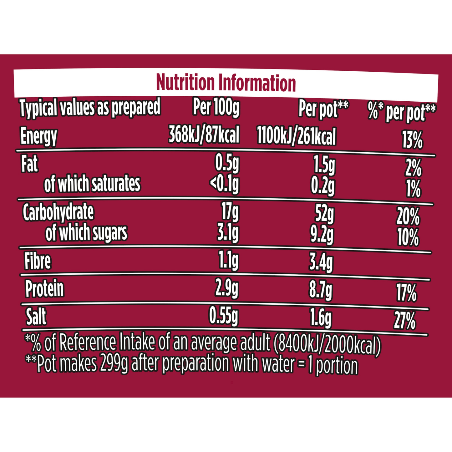 Pot Pasta instant hot snack pot Bolognese 73 g - UK Food & Drink - 8710522806593