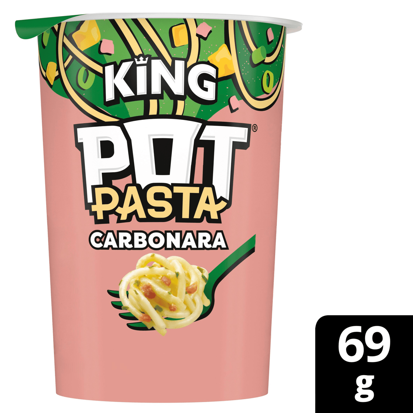 Pot Pasta King instant hot snack Creamy Carbonara 69 g - UK Food & Drink - 8710522806616