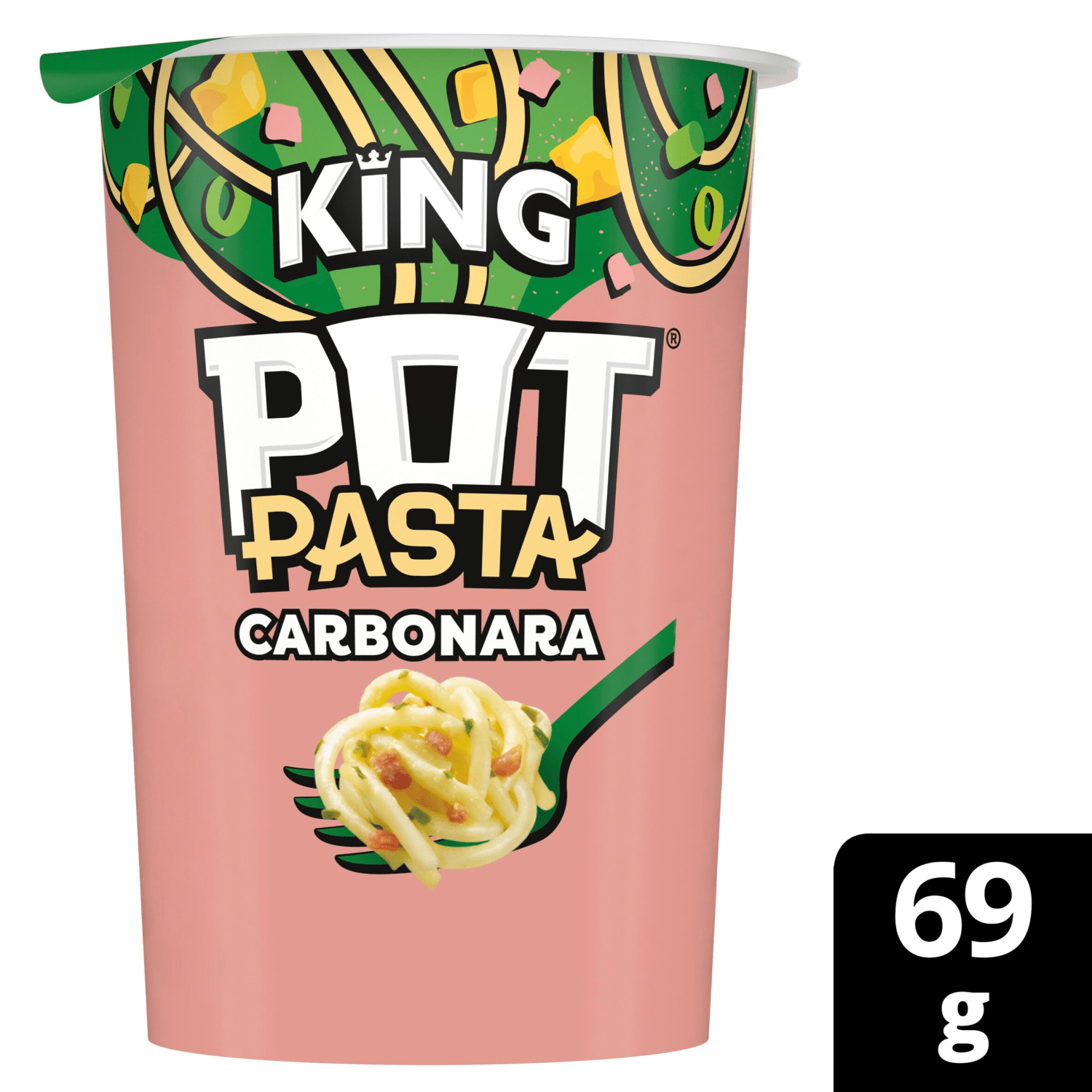 Pot Pasta King instant hot snack Creamy Carbonara 69 g - UK Food & Drink - 8710522806616