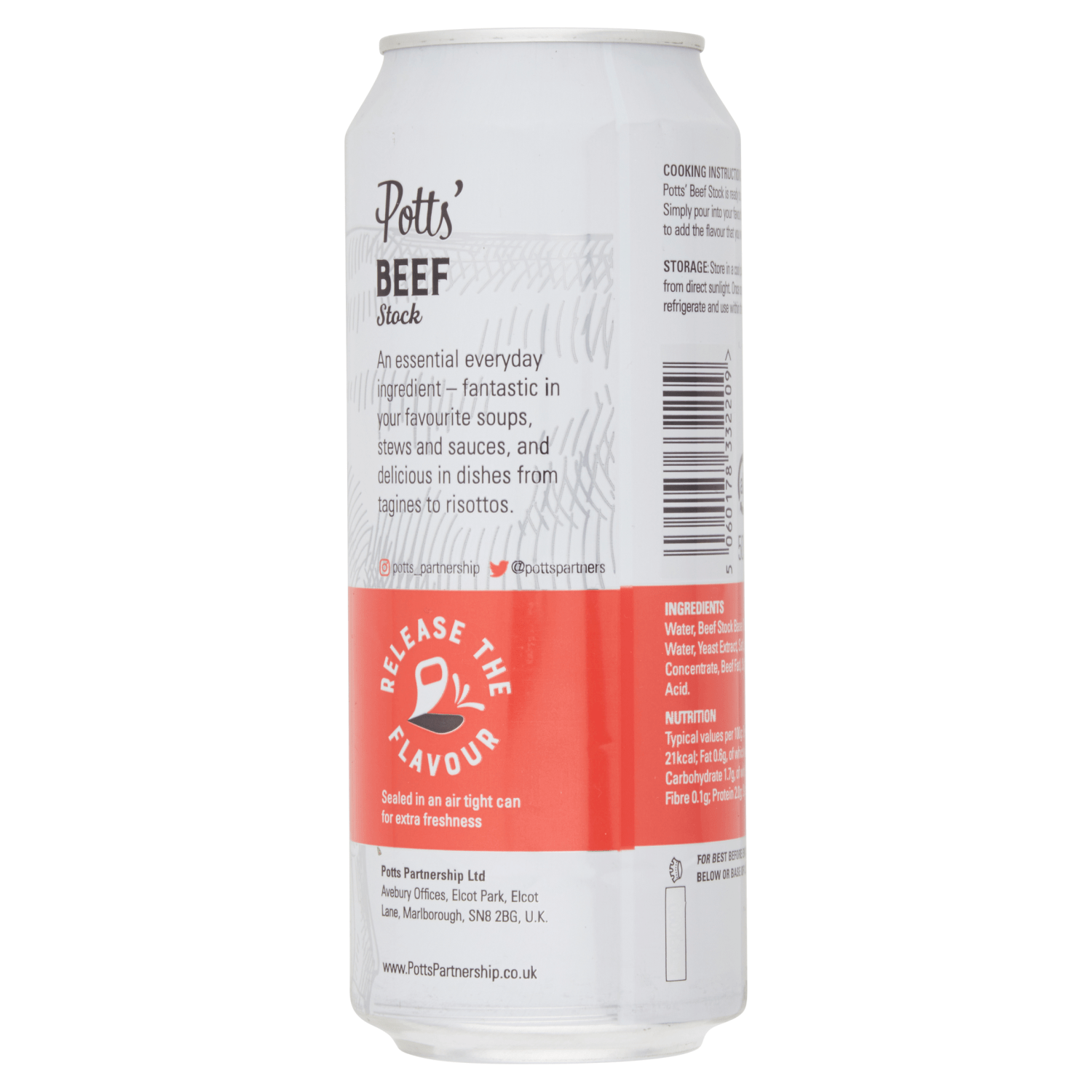 Potts' Beef Stock 500ml - UK Food & Drink - 5060178332209