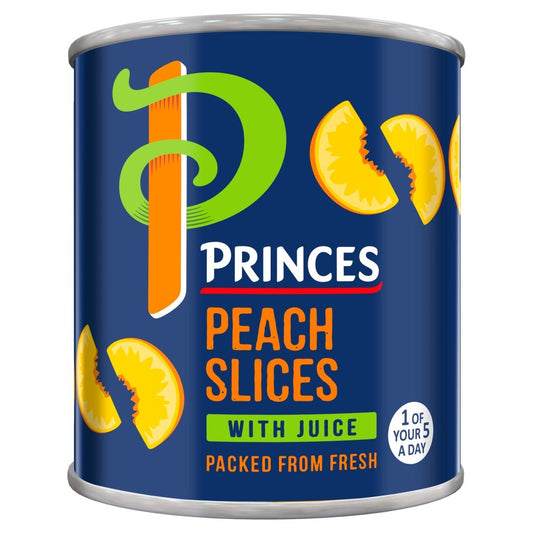 Princes Peach Slices with Juice 220g - UK Food & Drink - 5000232825674