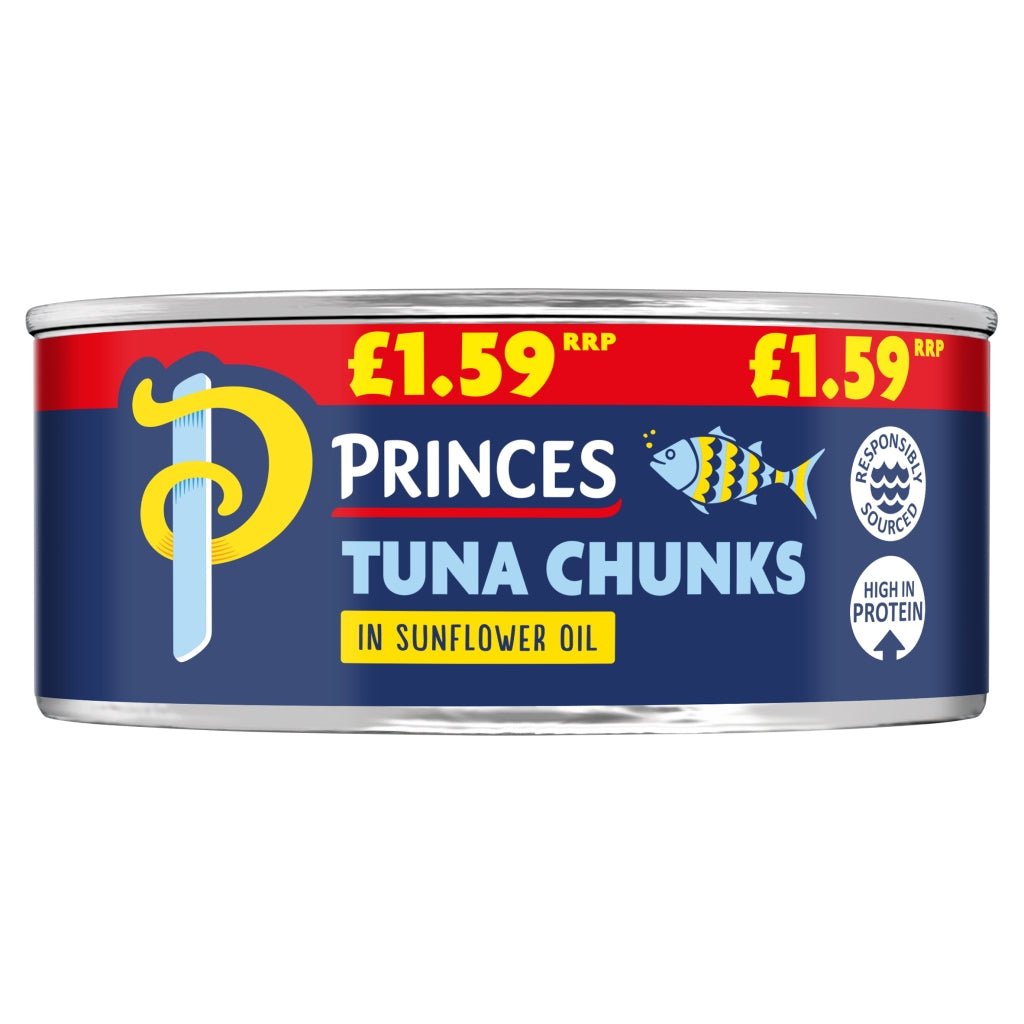 Princes Tuna Chunks in Sunflower Oil 145g - UK Food & Drink - 5000232031501