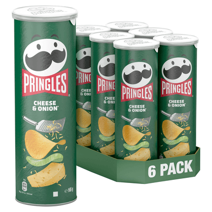 Pringles Cheese & Onion Crisps Can 165g - UK Food & Drink - 5053990127641