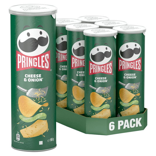 Pringles Cheese & Onion Crisps Can 165g - UK Food & Drink - 5053990127641