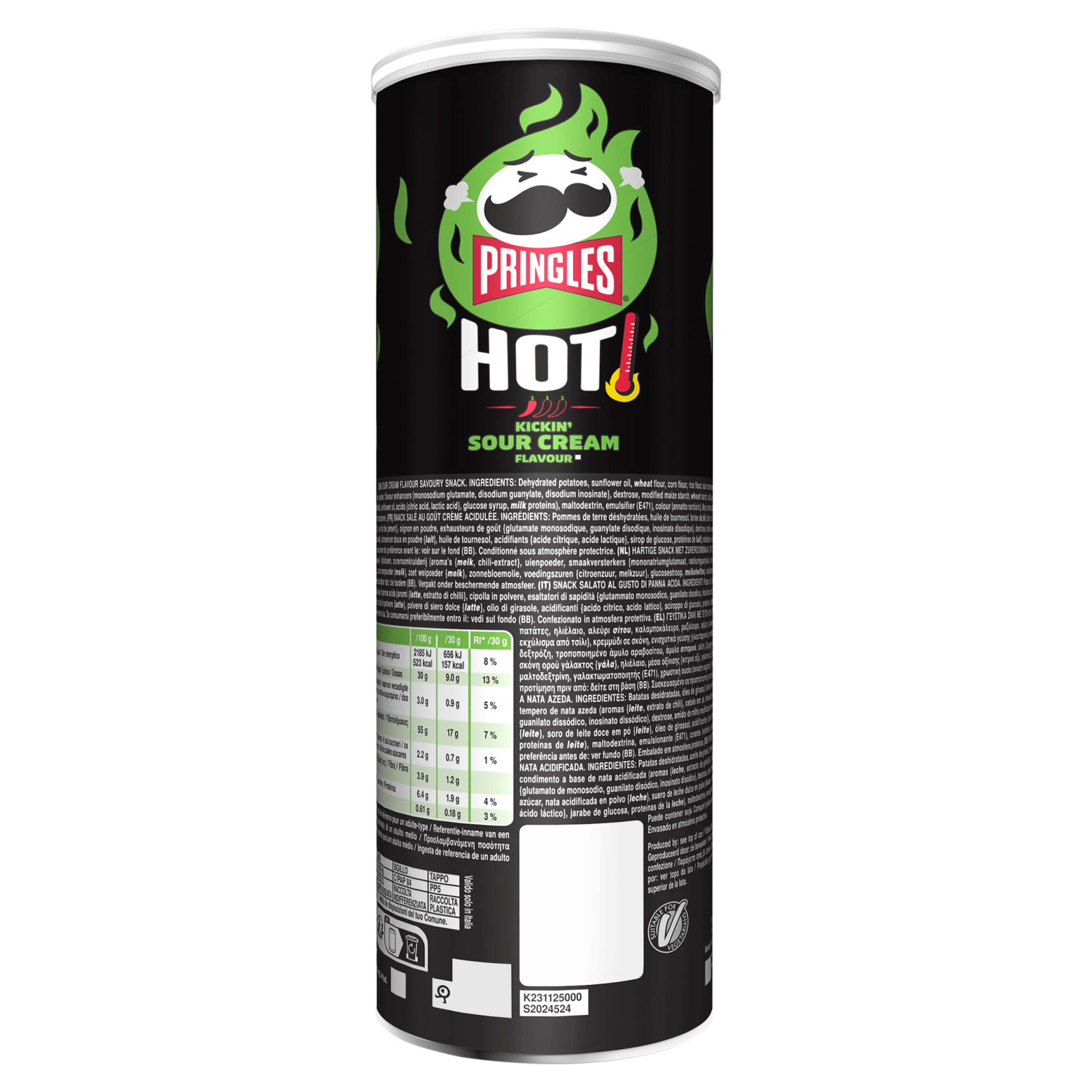 Pringles Hot Kickin Sour Cream Flavour 160g - UK Food & Drink - 5053990175826