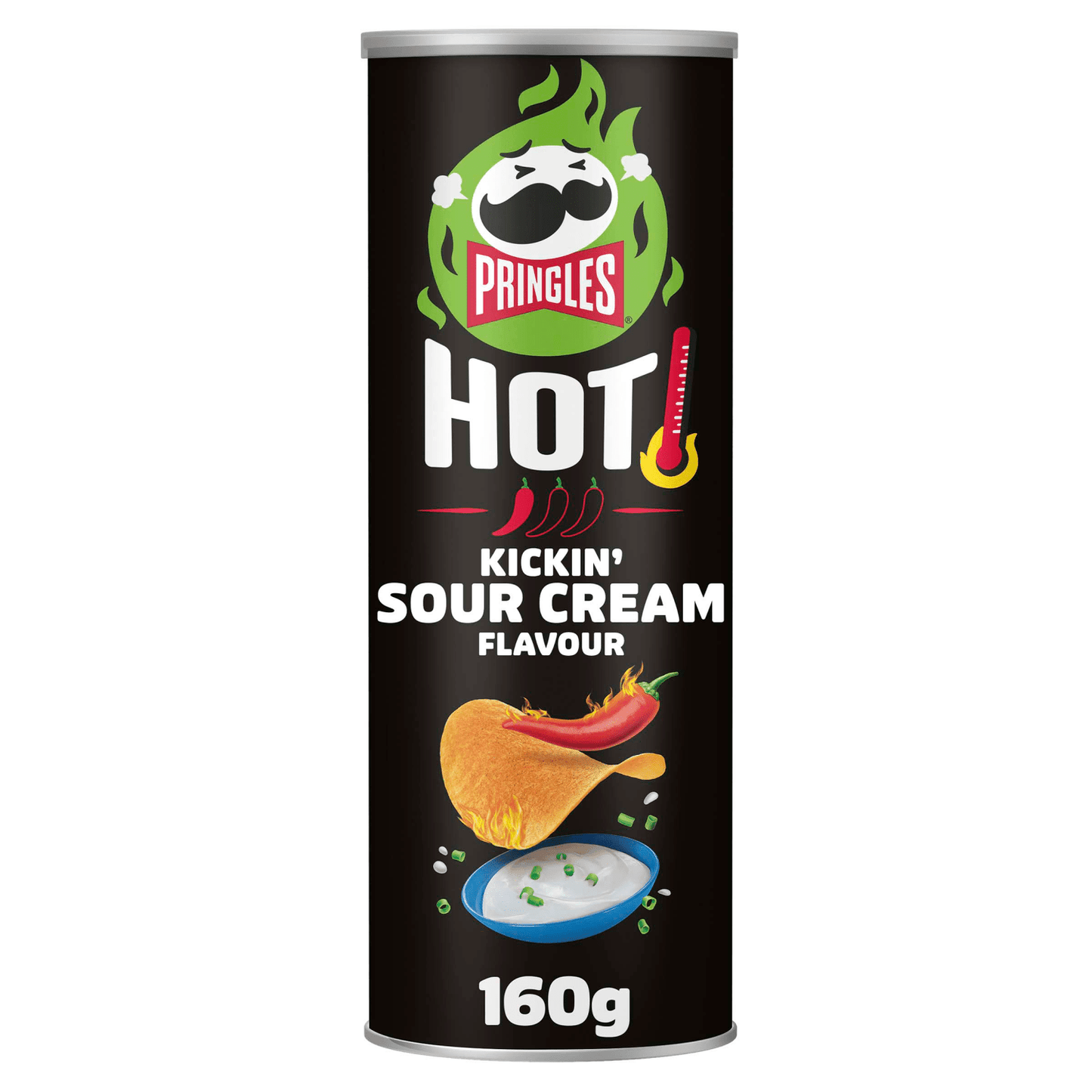 Pringles Hot Kickin Sour Cream Flavour 160g - UK Food & Drink - 5053990175826