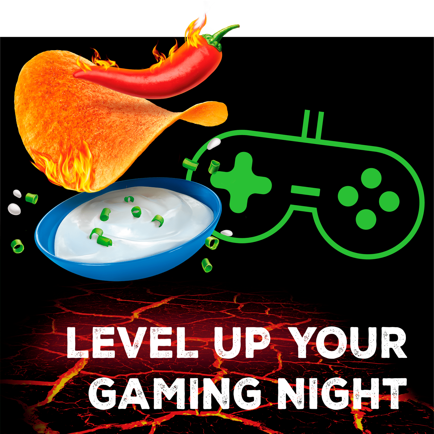 Pringles Hot Kickin Sour Cream Flavour 160g - UK Food & Drink - 5053990175826