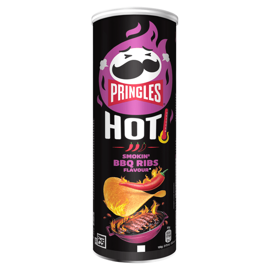 Pringles Hot Smokin BBQ Ribs Flavour 160g - UK Food & Drink - 5053990175949