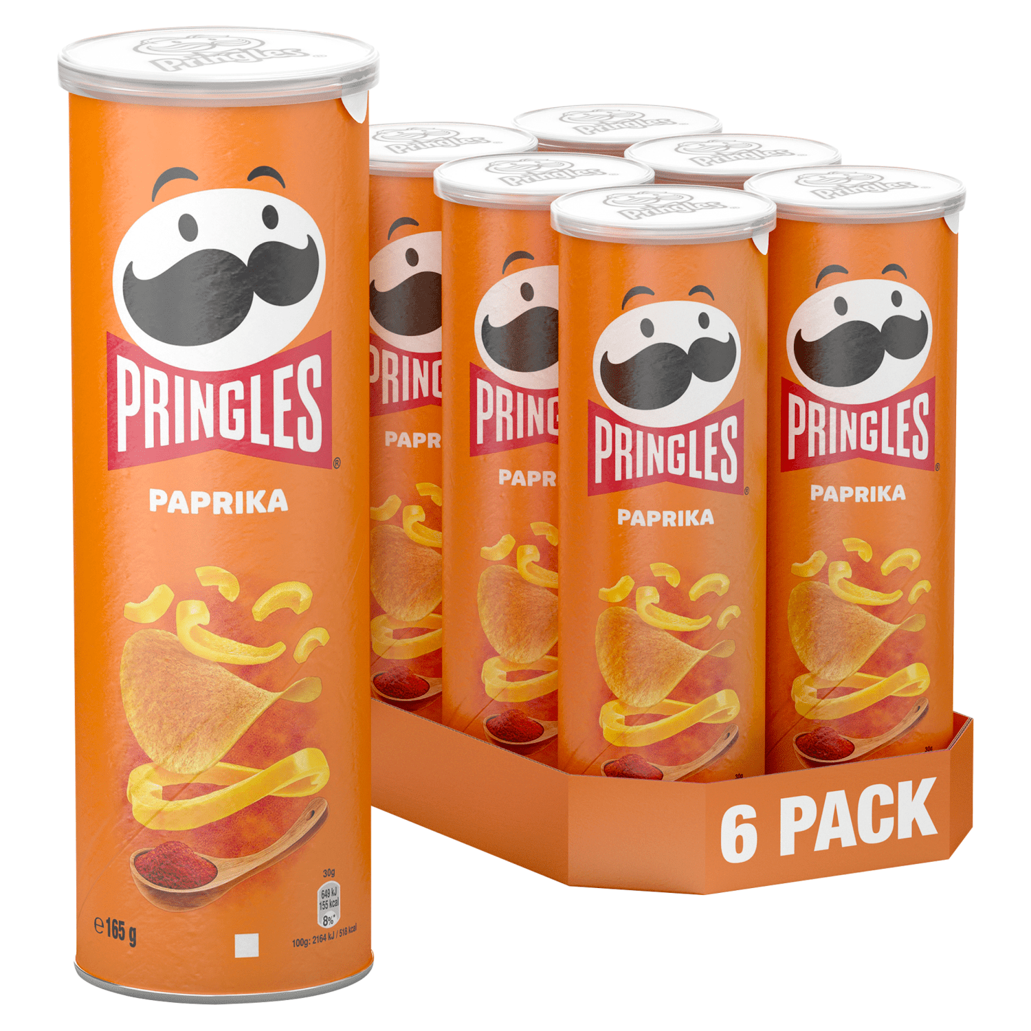 Pringles Paprika Sharing Crisps 165g - UK Food & Drink - 5053990161669