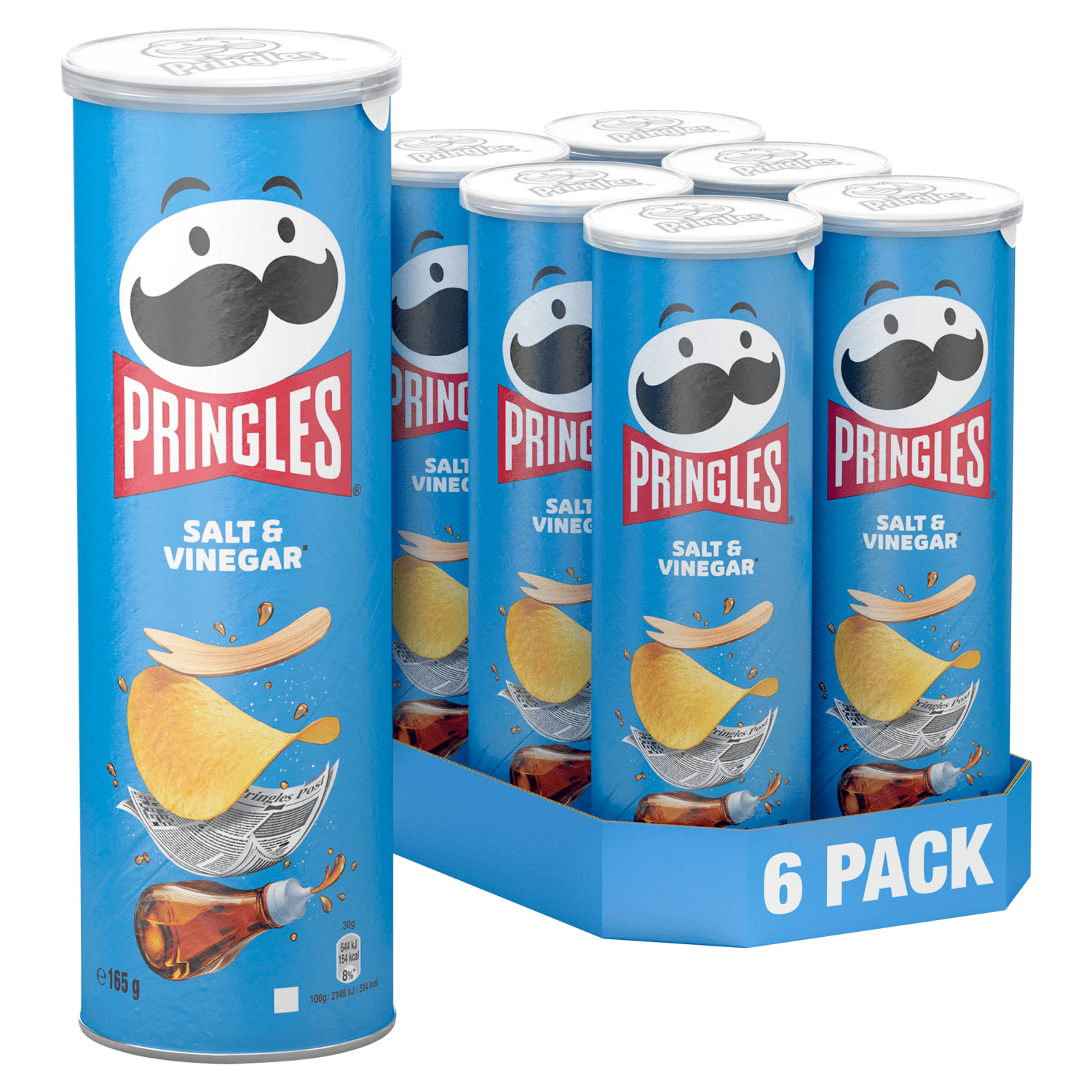 Pringles Salt & Vinegar 165g - UK Food & Drink - 5053990127733