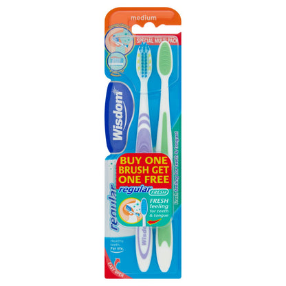 Wisdom Regular Fresh Toothbrush Medium Twin