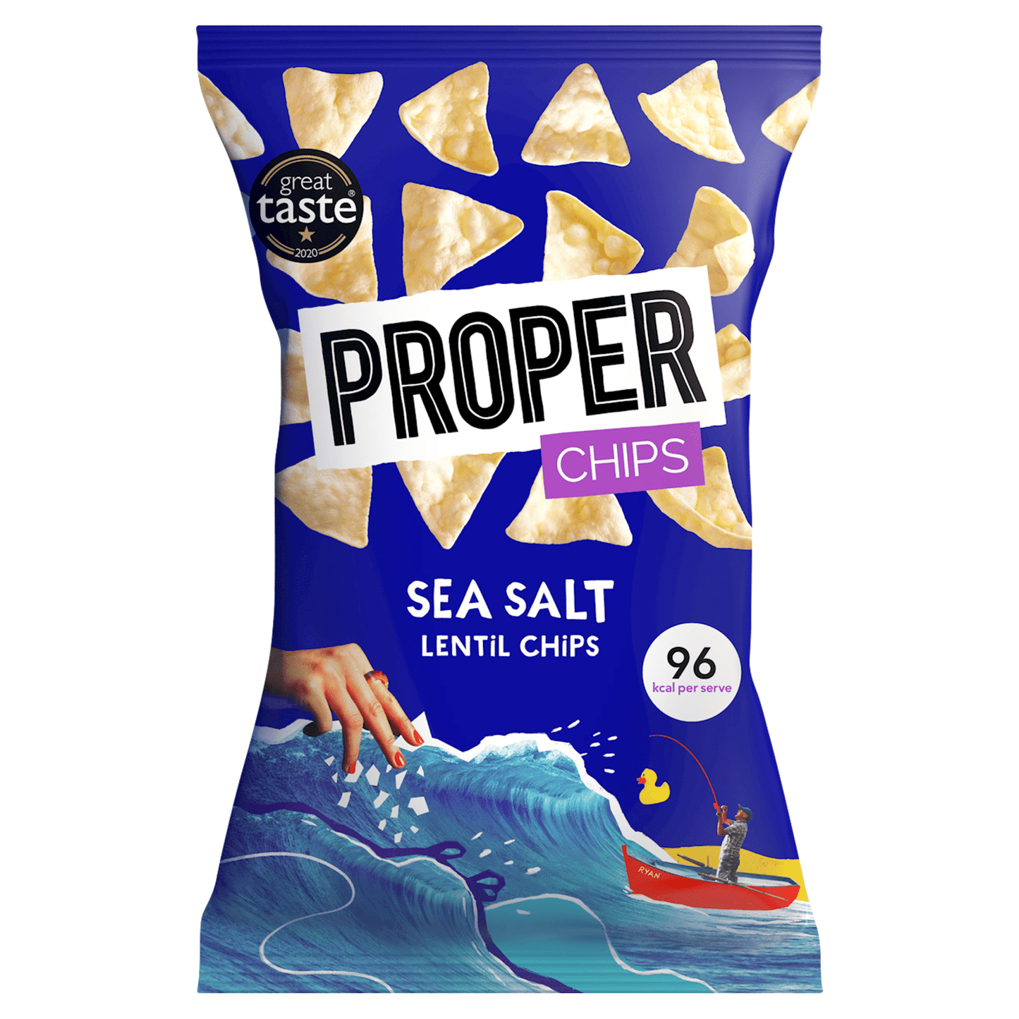 PROPERCHIPS Sea Salt Lentil Chips 85g - UK Food & Drink - 5060283762199