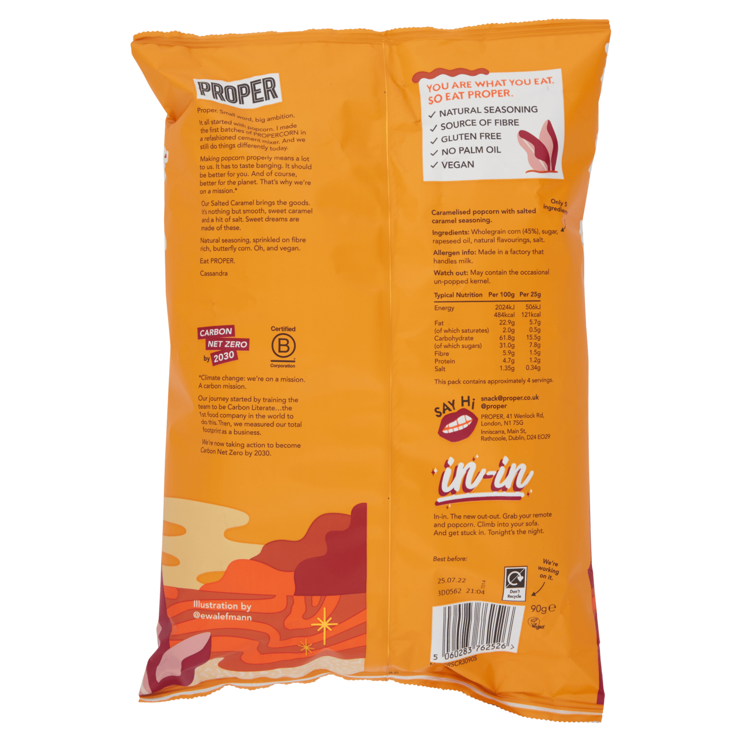 Propercorn Salted Caramel Popcorn 90g - UK Food & Drink - 5060283762526