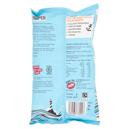 PROPERCORN Sea Salted Popcorn 20g - UK Food & Drink - 5060283760003