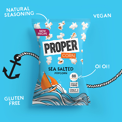 PROPERCORN Sea Salted Popcorn 20g - UK Food & Drink - 5060283760003