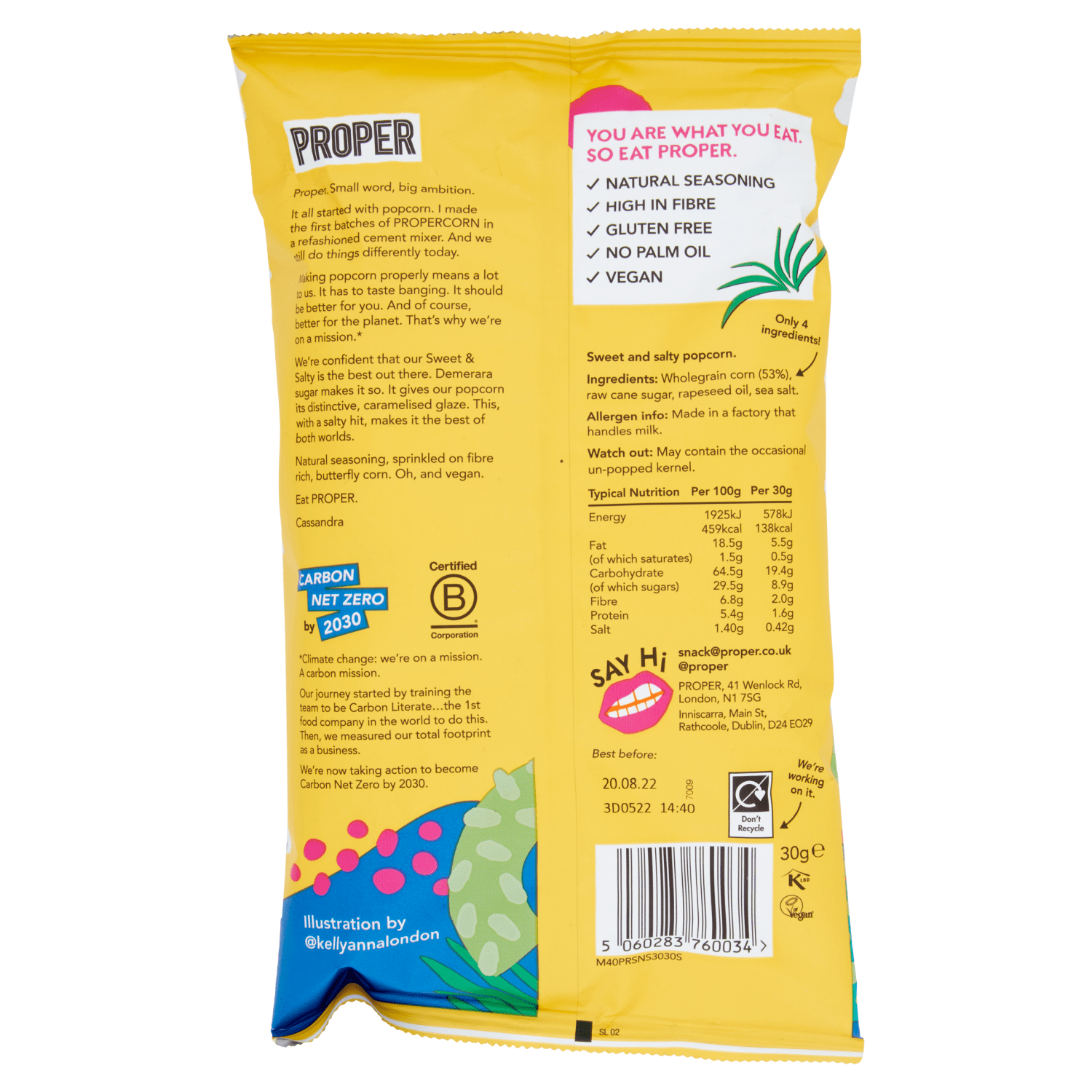 Propercorn Sweet & Salty Popcorn 30g - UK Food & Drink - 5060283760034