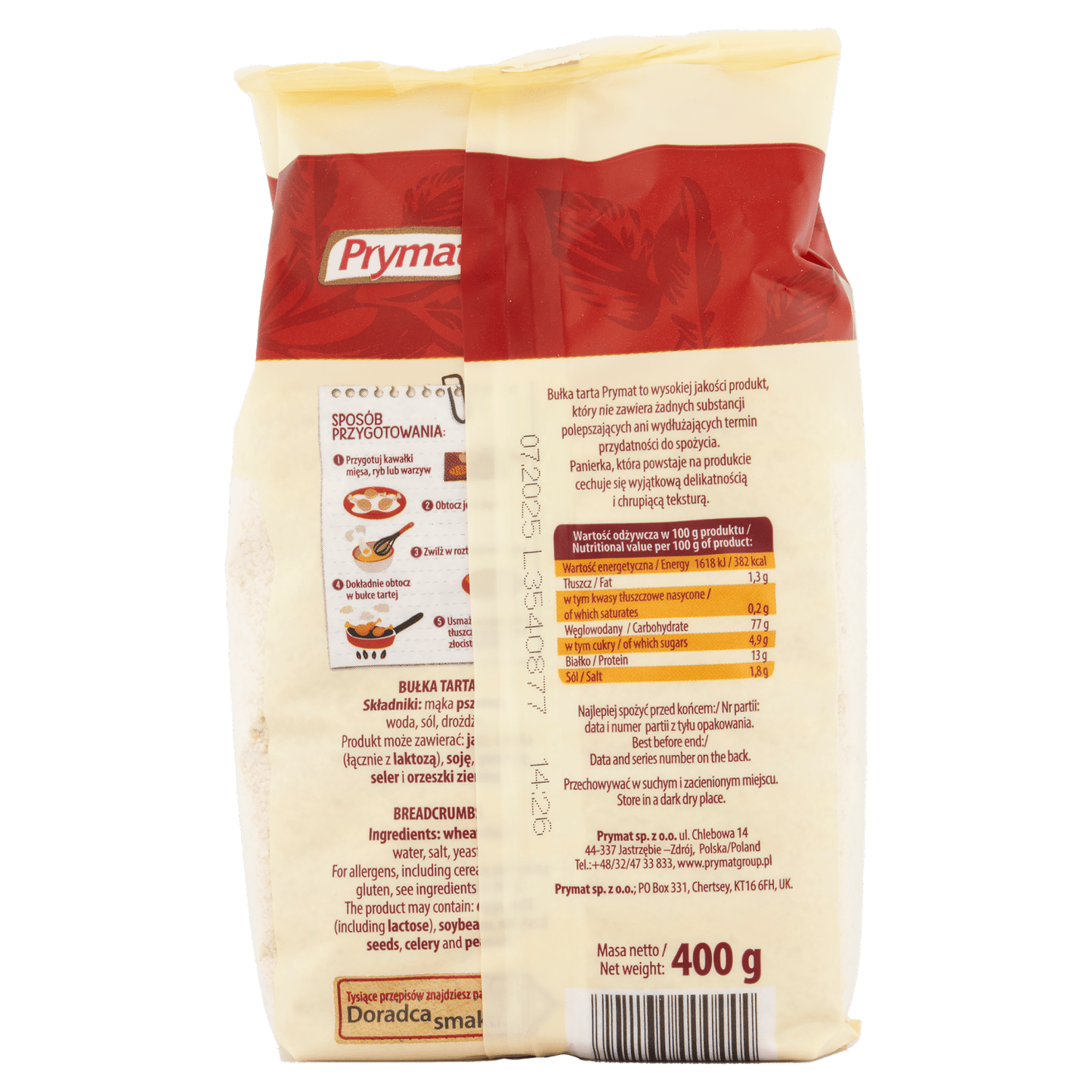Prymat Breadcrumbs 400g - UK Food & Drink - 5901135000444