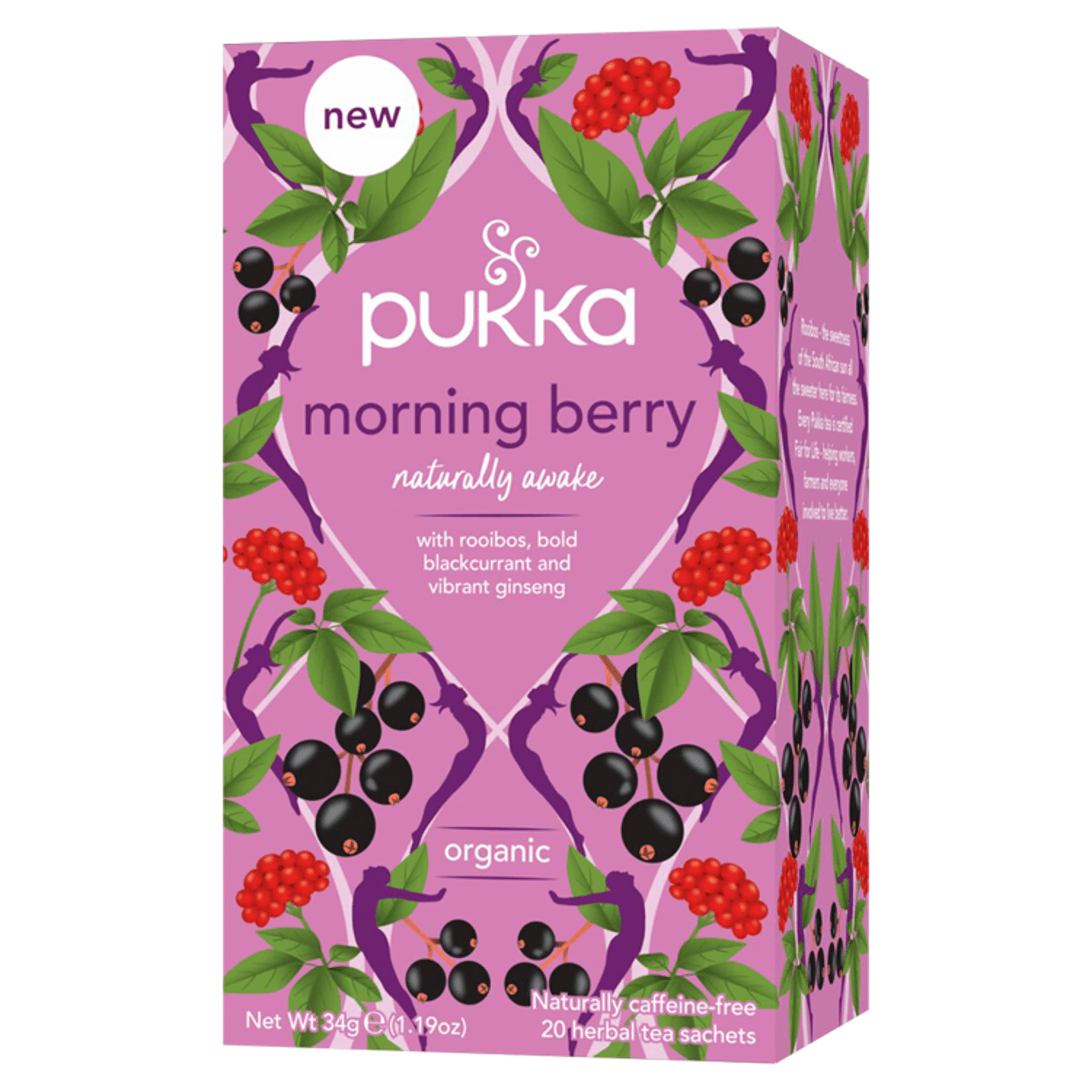 Pukka 20 Morning Berry Herbal Tea Sachets 34g - UK Food & Drink - 5060519148711