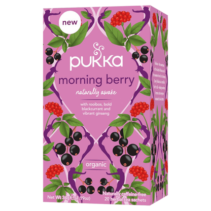 Pukka 20 Morning Berry Herbal Tea Sachets 34g - UK Food & Drink - 5060519148711