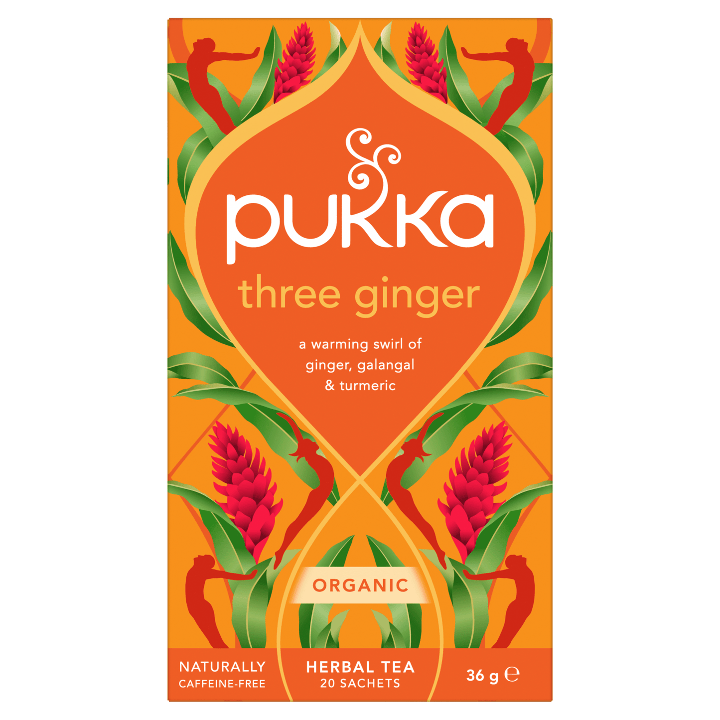 Pukka 20 Organic Three Ginger Herbal Tea Sachet 36g - UK Food & Drink - 5065000523145