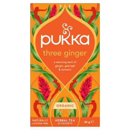 Pukka 20 Organic Three Ginger Herbal Tea Sachet 36g - UK Food & Drink - 5065000523145