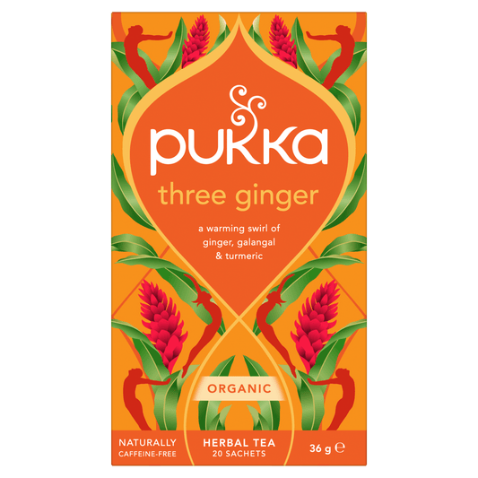 Pukka 20 Organic Three Ginger Herbal Tea Sachet 36g - UK Food & Drink - 5065000523145