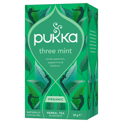 Pukka 20 Organic Three Mint Herbal Tea Sachets 32g - UK Food & Drink - 5065000523138