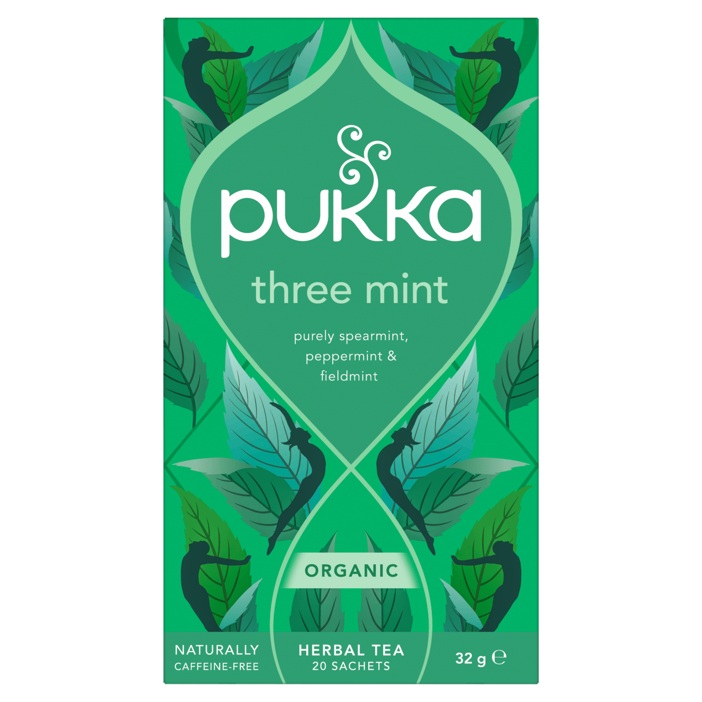 Pukka 20 Organic Three Mint Herbal Tea Sachets 32g - UK Food & Drink - 5065000523138