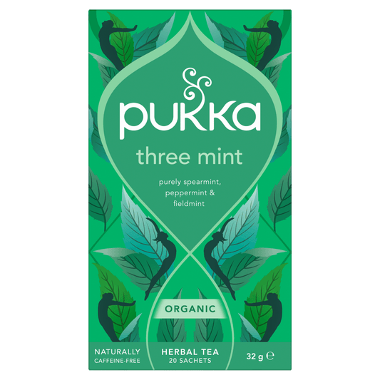 Pukka 20 Organic Three Mint Herbal Tea Sachets 32g - UK Food & Drink - 5065000523138