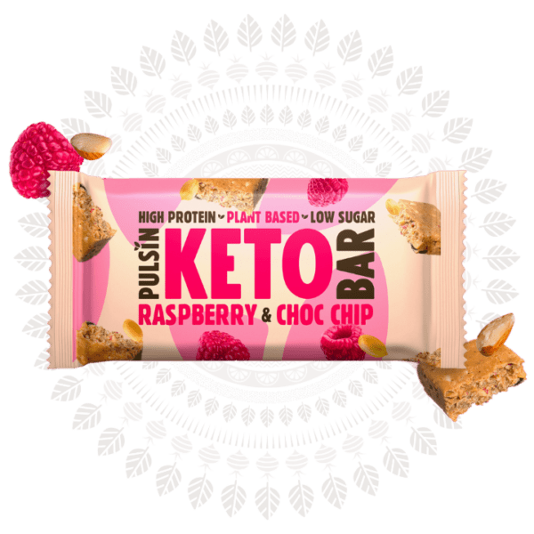 Pulsin Raspberry Choc Chip Keto Bar - UK Food & Drink - 5060142013516