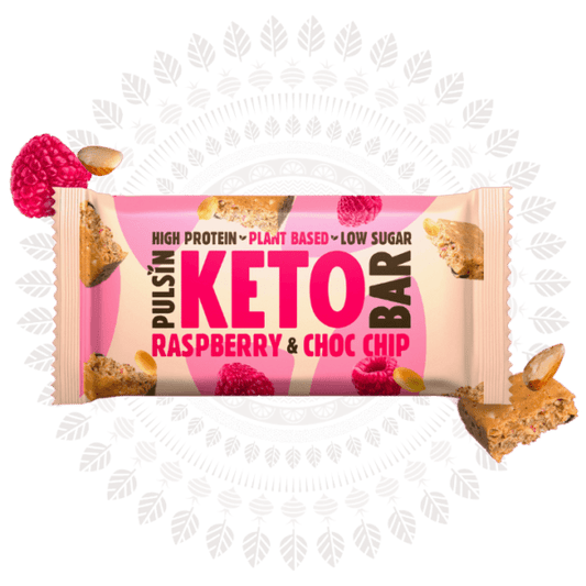 Pulsin Raspberry Choc Chip Keto Bar - UK Food & Drink - 5060142013516
