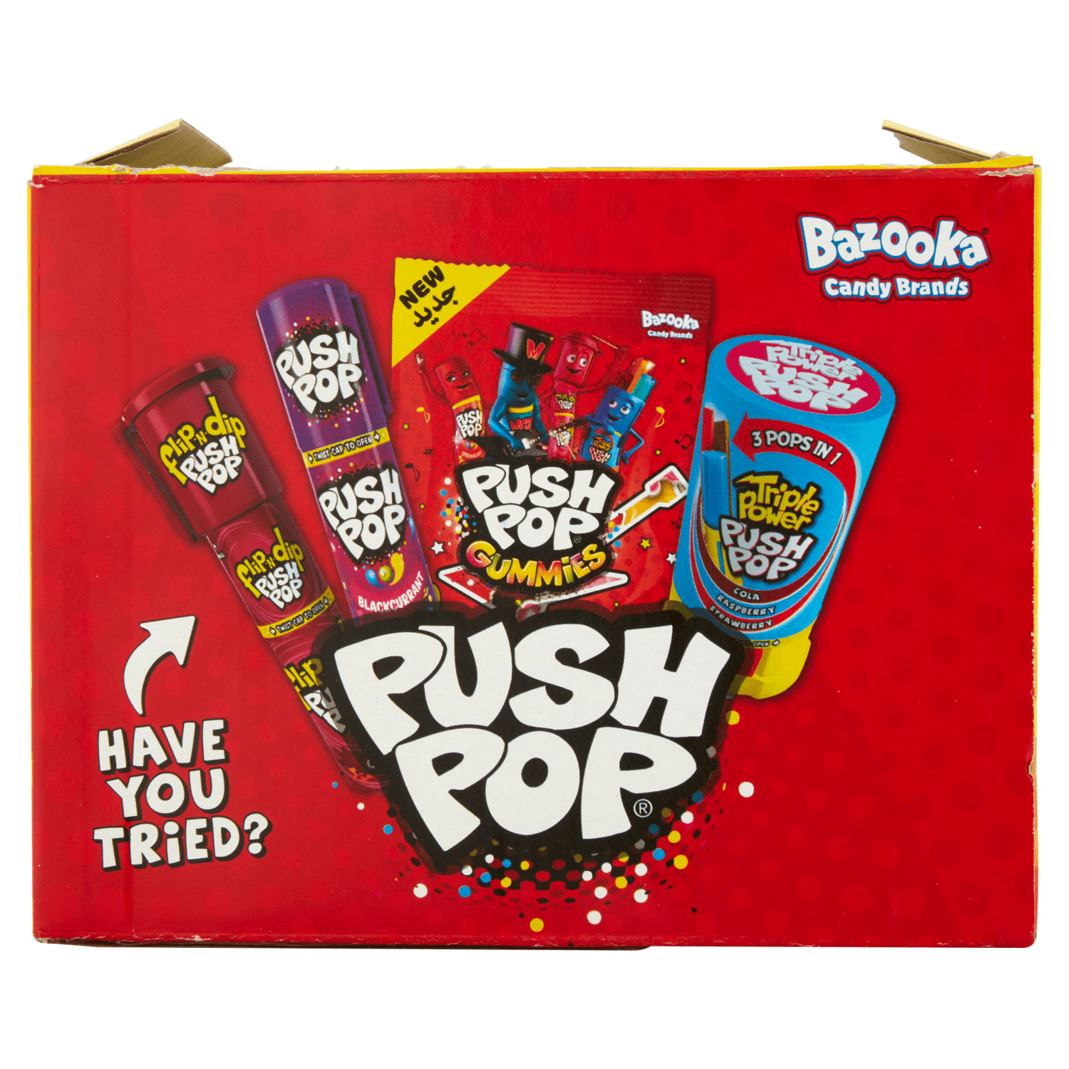 Push Pop Dipperz Popping Candy & Lollipop Strawberry 12g - UK Food & Drink - 5011053024559