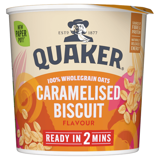 Quaker Caramelised Biscuit Porridge Pot 57g - UK Food & Drink - 5000108033271