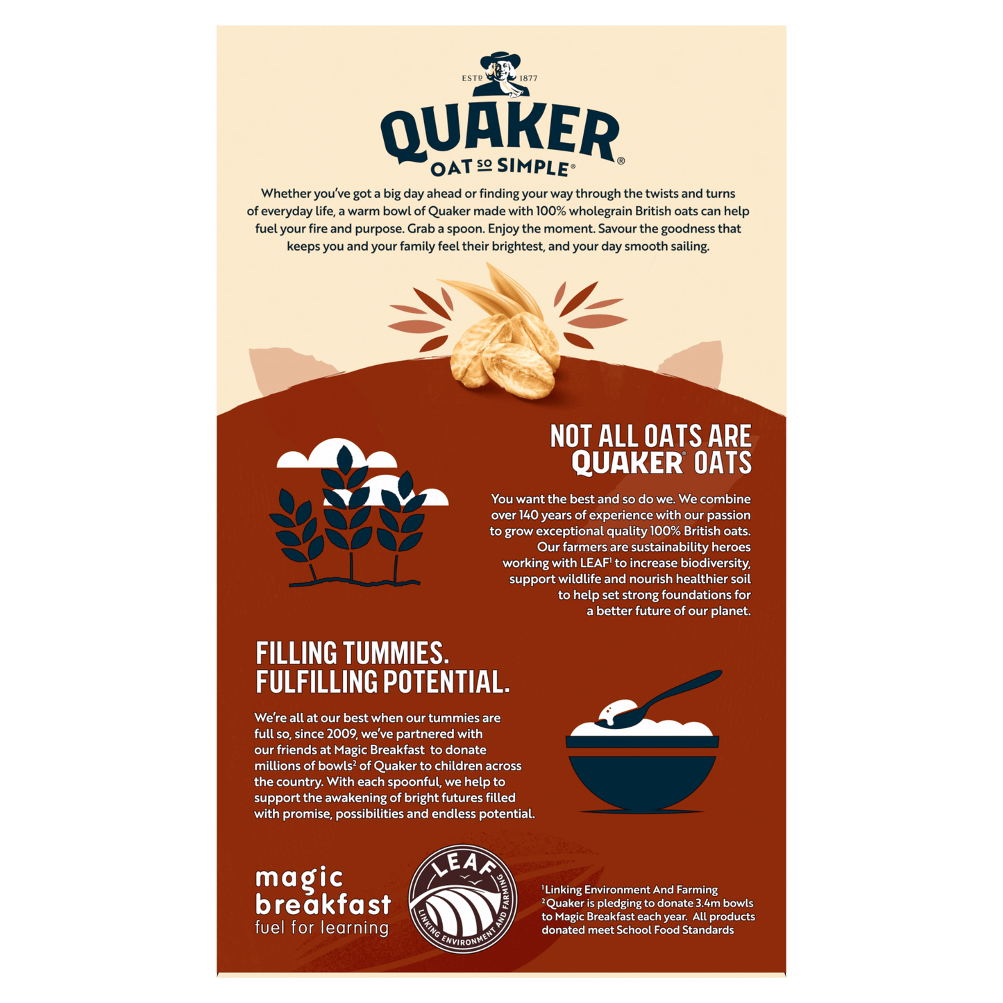 Quaker Hazelnut Chocolate Porridge Sachets Oats So Simple 10 x 36g - UK Food & Drink - 5000108033783