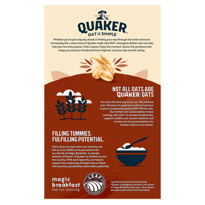 Quaker Hazelnut Chocolate Porridge Sachets Oats So Simple 10 x 36g - UK Food & Drink - 5000108033783