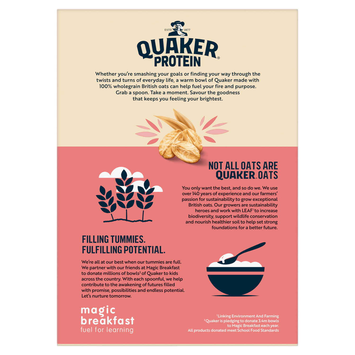 Quaker High in Protein Strawberries & Cream Porridge Sachets 8x42g - UK Food & Drink - 5000108033615