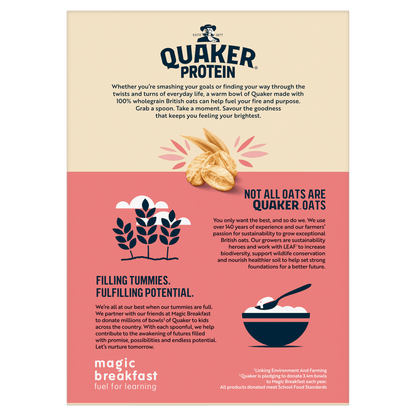Quaker High in Protein Strawberries & Cream Porridge Sachets 8x42g - UK Food & Drink - 5000108033615