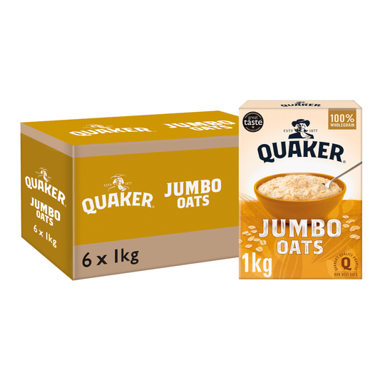Quaker Jumbo Porridge Oats 1kg - UK Food & Drink - 5000108030904