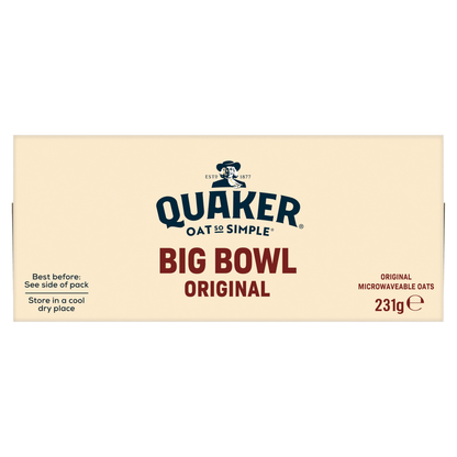 Quaker Oat So Simple Big Bowl Original Porridge Sachets 6x38.5g - UK Food & Drink - 5000108170846
