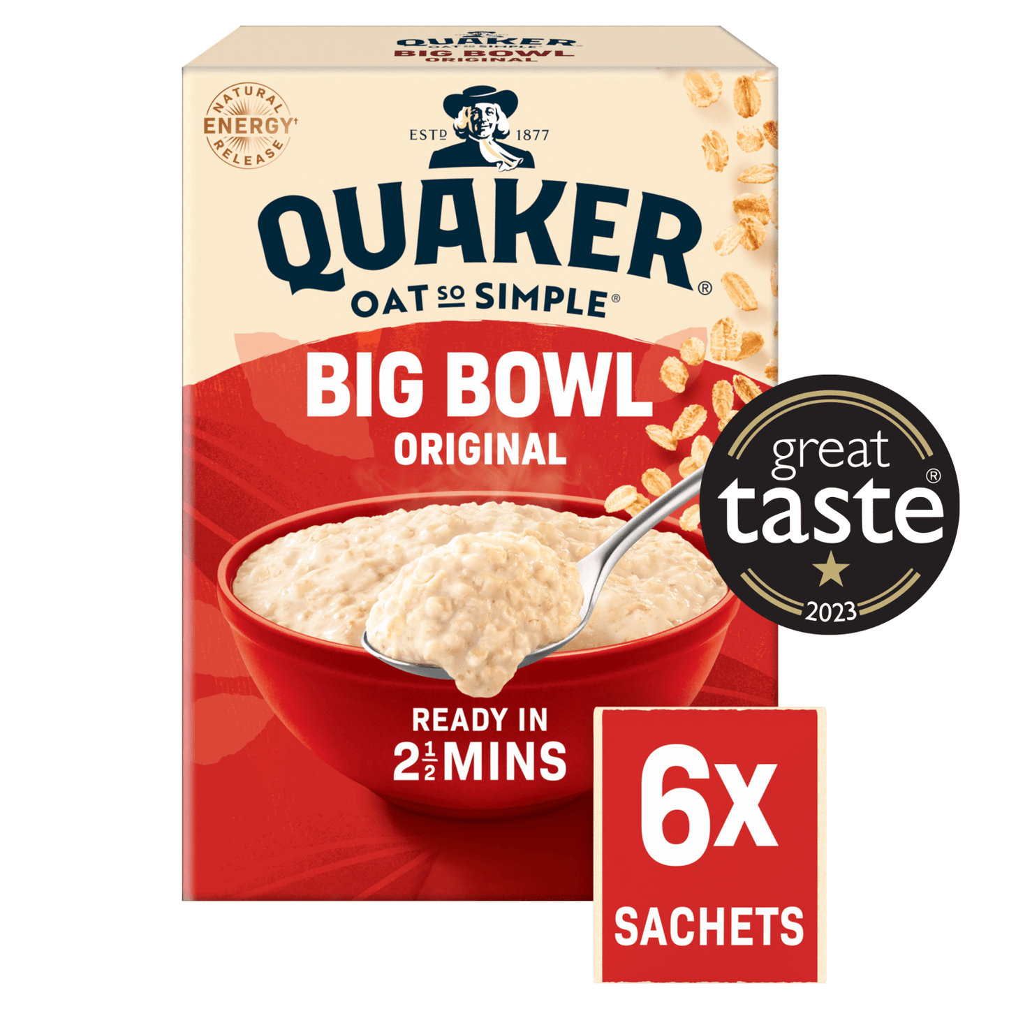 Quaker Oat So Simple Big Bowl Original Porridge Sachets 6x38.5g - UK Food & Drink - 5000108170846