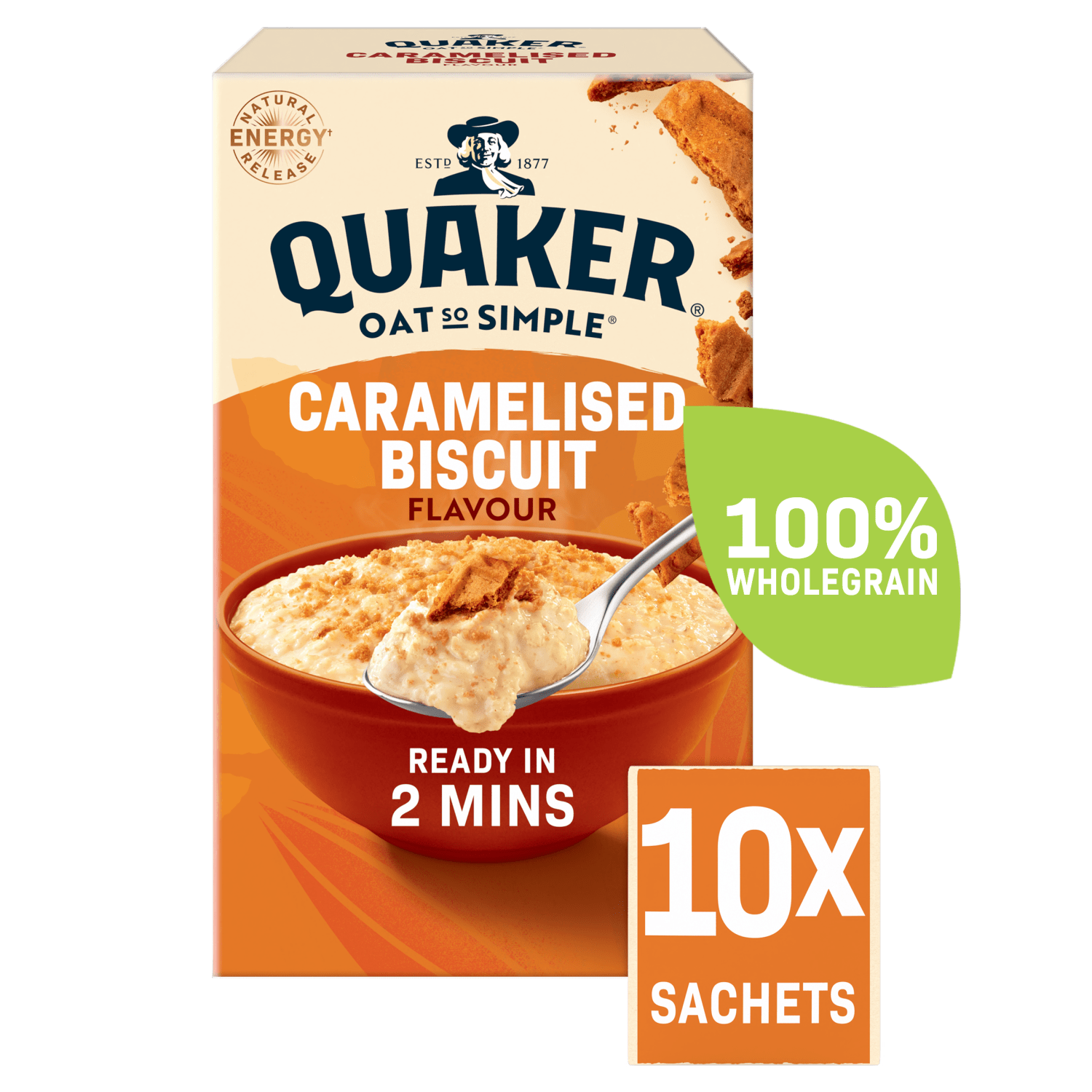 Quaker Oat So Simple Caramelised Biscuit Porridge Sachets 10 x 33.4g - UK Food & Drink - 5000108033295
